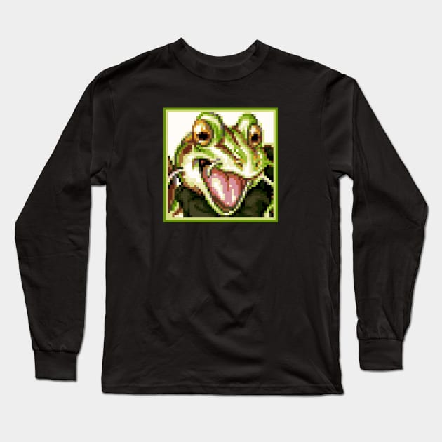 Frog Long Sleeve T-Shirt by Pixelblaster